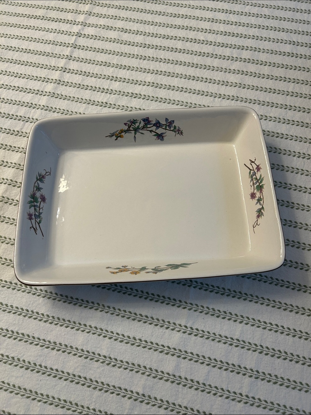Woodhill Rectangular Floral botanical Casserole Dish Pan Platter